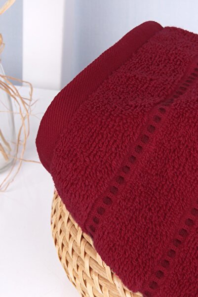 Baveno 100% бавовна 50x90 Червона вишита рушник для обличчя