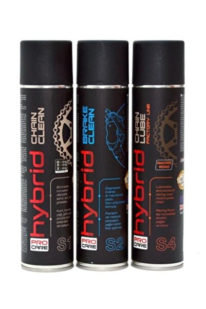 Genel Markalar 3'lü Profesyonel Motosiklet Bakım Seti - Zincir Bakım Yağı + Zincir Temizleme + Balata Spreyi