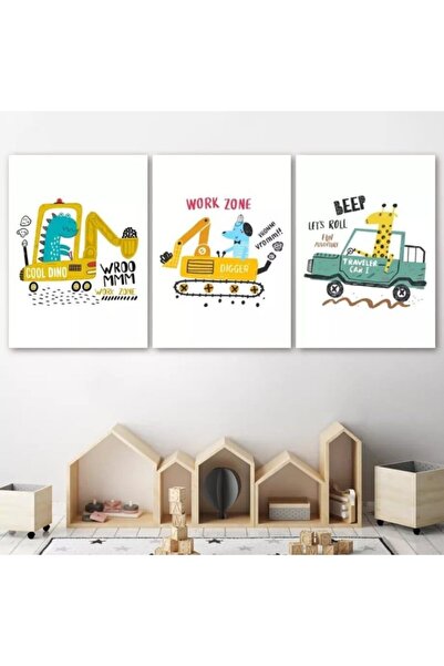 Markazip 30x40cm Üçlü Orjinal Tuval Tablo Seti Kod: Nsn96