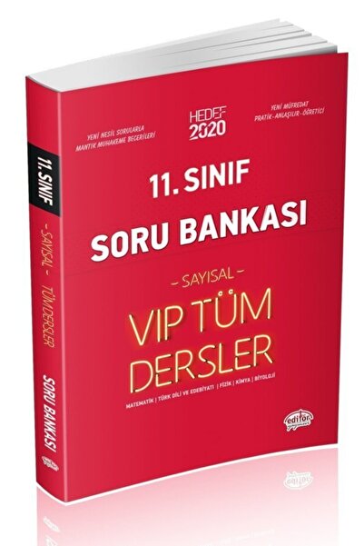 Genel Markalar Editör Vip 11.sınıf Eşit Ağırlık Sözel Tüm Dersler Soru Kırmızı Kitap