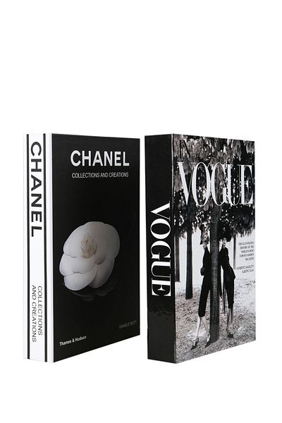 irayhomedecor Black White 2-Piece Vogue Women Rose Decorative Book Box