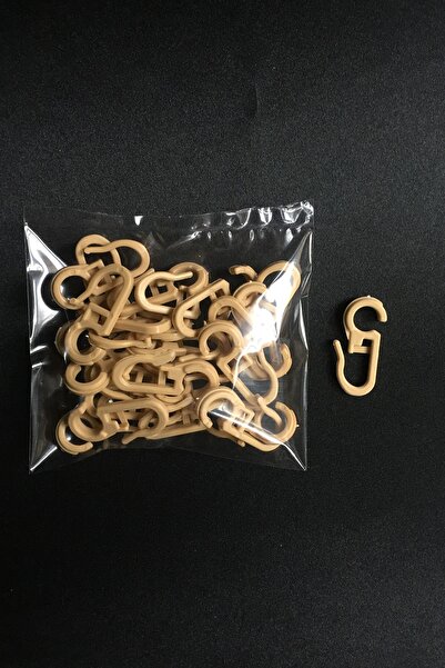 Konur Store Rustik Perde, Ahşap Ve Plastik Halka Klipsi, Natural-çam Rengi- 2...