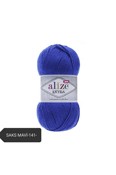Alize Extra Booties Vest 100 Gr Knitting Yarn Color Code:Cobalt Blue-141-100%...