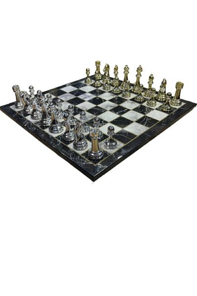 OTTOMAN GAMES Metal Classic Large Size Chess Set