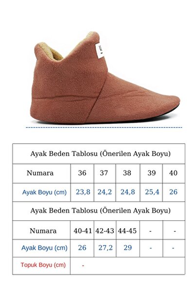 Behtah Kundura Unisex Powdered Wool Home Shoes Home Boots Home Shoes