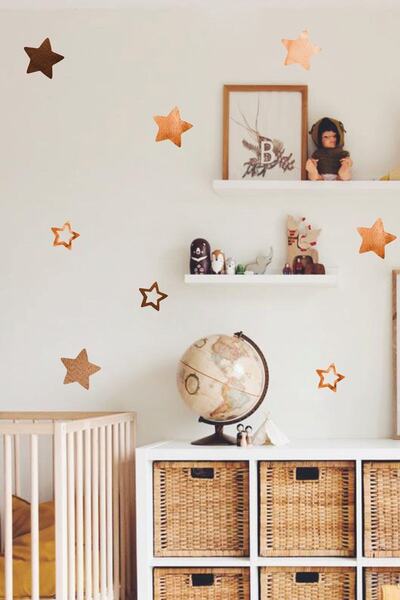 Duende Sticker - Kahverengi Yıldızlar Duvar Stickerı