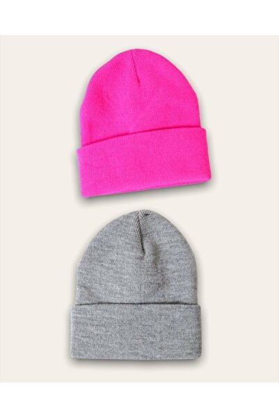 Goldmine Унісекс Basic Bere Seti Gri & Neon Pembe