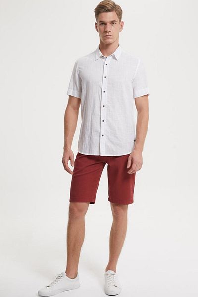 Lee Cooper Men's Hilde 1 Shorts A. Claret Red 192 LCM221028