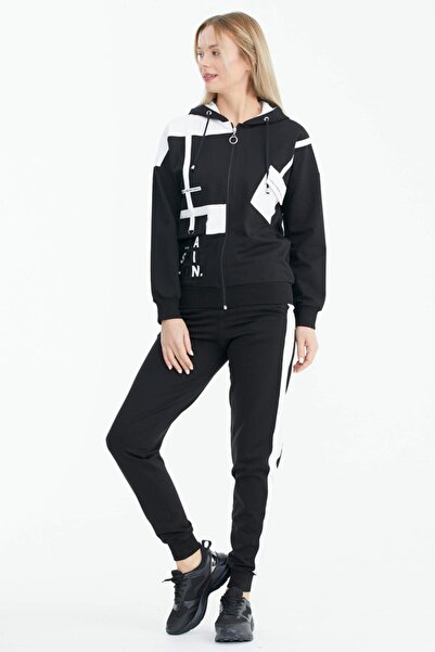 Sementa Σετ αθλητικής φόρμας διπλής έγχρωμης τσέπης - Μαύρο