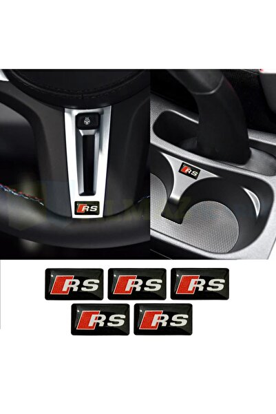 yılmazetic Audi Rs Logo Jant Ayna Konsol Direksiyon Vites Torpido Damla Silik...