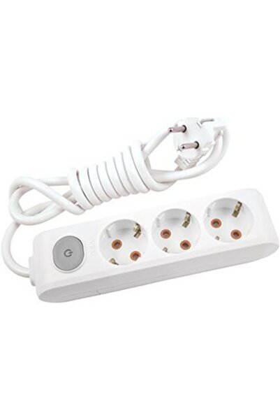 VİKO Multilet Uzatma Üçlü Anahtarlı 3 Metre Grup Priz
