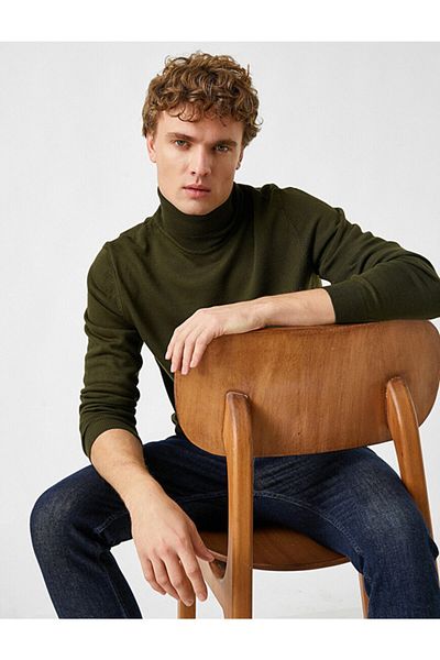 Koton Men's Khaki Sweater 2KAM92008LT