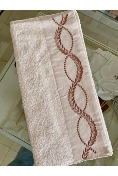 cantasarım ev tekstili Başak Nakış Işleme %100 Bambu El Havlu 50x90 Cm