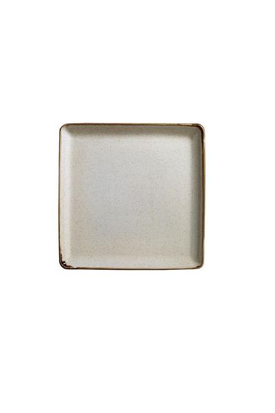 PEARL 25x25 Cm Plain Porcelain Plate Cinnamon Tan25du730p02