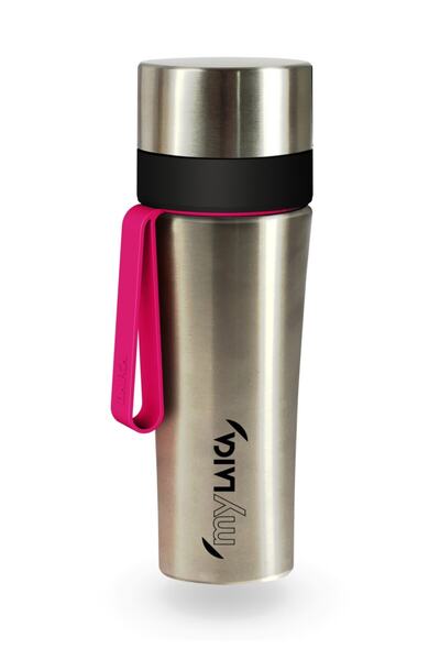 LAICA MyLAICA ( Metal & Pembe ) Hızlı Disk Filtreli, Paslanmaz Çelik Spor Su ...