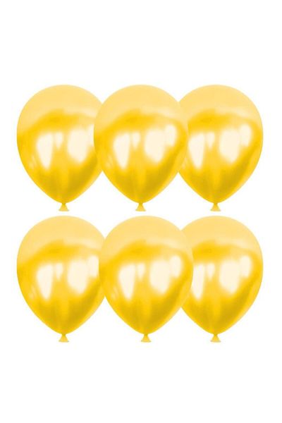 Gemar Metallic Balloon Imported 100 Pieces Yellow