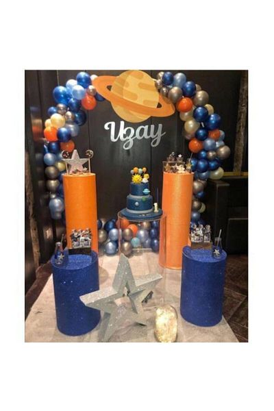 Parti dolabı Space Balloon Space Themed Balloon Chain Set Space Concept Party Balloon