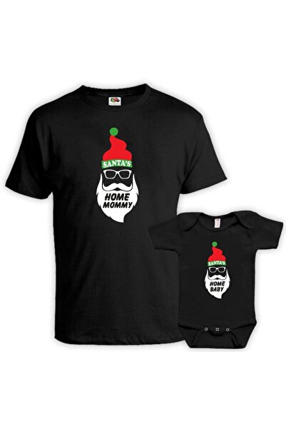 venüsdijital Home Mommy Baby تيشيرت أسود Zipın (منتج واحد، أضف قطعتين إلى سلة...