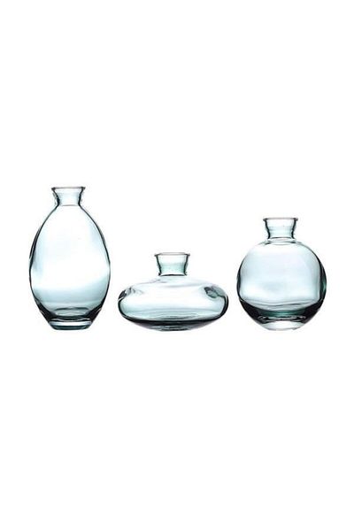Miniminti Green 3 Piece Glass Vase Set