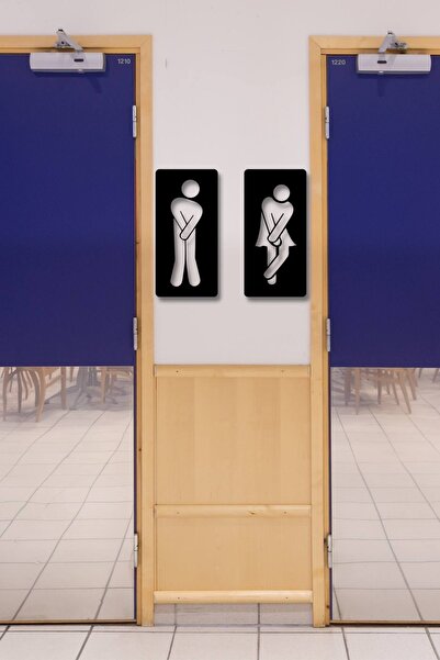 NT Handmade Μαύρο Ξύλινο Χιουμοριστικό Ξύλινο Πινακίδα Καθοδήγησης Πόρτας Του...