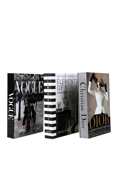 irayhomedecor Декоративна кутия за книги от 3 части/Vogue/Шапка
