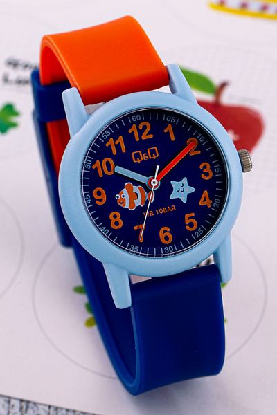Q&Q Unisex Children's Navy Blue Waterproof Wristwatch Vs49j007y