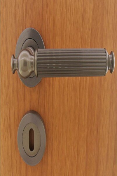 Azm Hırdavat Turkuaz Mat Antrasit Rozetli Kapı Kolu Oda