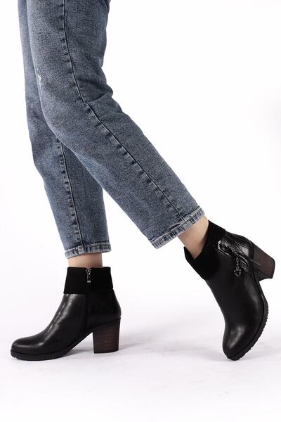 Genel Markalar Kadın Siyah Cilt Domino Bot