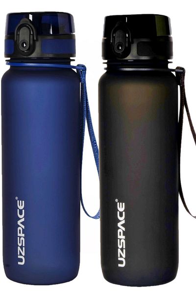 Uzspace 800ml New Size Tritan Water Bottle - No Bpa Odor Leakage, Set of 2