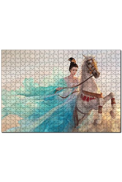 Cakapuzzle أحجية الصور المقطوعة للأميرة اليابانية ذات الحصان الأبيض المكونة م...