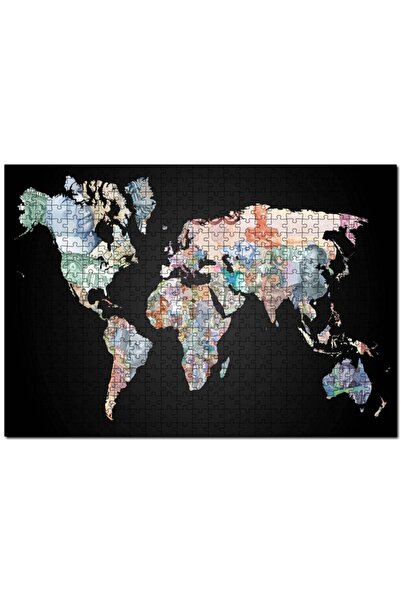 Cakapuzzle Dünya Hatitası Ve Para Birimleri Görseli 1000 Parça Puzzle Yapboz Mdf(ahşap)