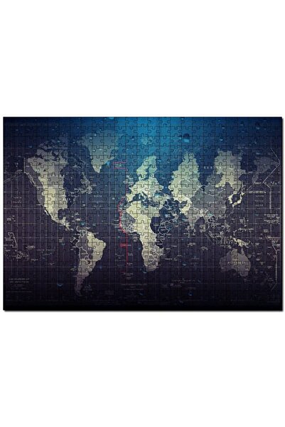 Cakapuzzle Dünya Haritası Ve Yağmur Damlaları 120 Parça Puzzle Yapboz Mdf (ahşap)
