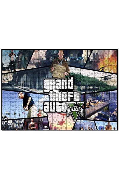 Tablomega Wooden MDF Puzzle Puzzle Ps3 Gta 5 255 Pieces 35*50 Cm