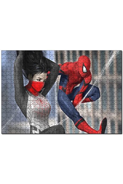 Cakapuzzle صورة الرجل العنكبوت والحرير 255 قطعة لغز الصور المقطوعة Mdf (خشب)