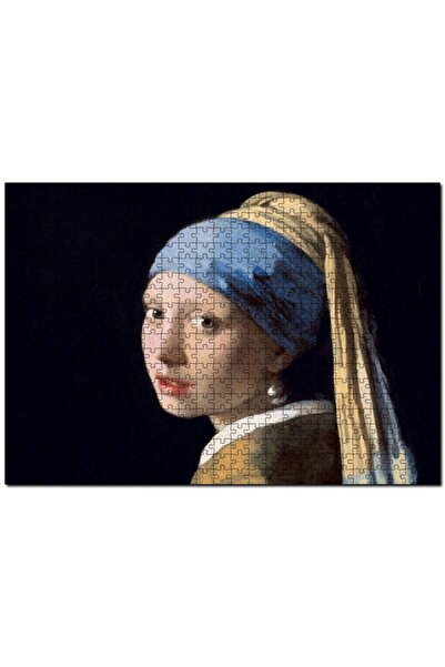 Cakapuzzle فتاة مع حلق لؤلؤي لوحة زيتية 120 قطعة أحجية الصور المقطوعة Mdf (خشب)