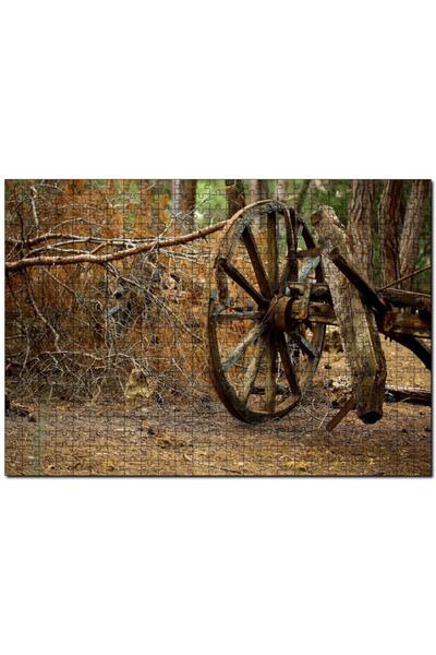 Cakapuzzle Ormanda Eski At Arabası Tekerleği 255 Parça Puzzle Yapboz Mdf (ahşap)