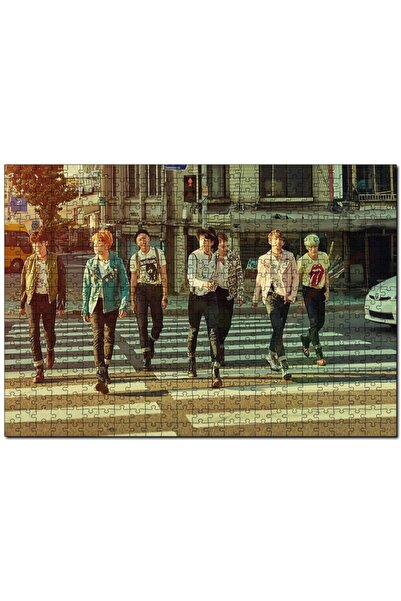 Cakapuzzle Bts كوريا البوب المشاة 1000 قطعة لغز الصور المقطوعة Mdf (خشب)