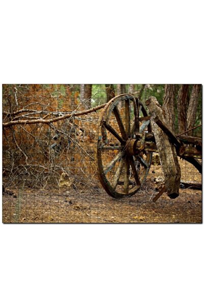 Cakapuzzle Ormanda Eski At Arabası Tekerleği 500 Parça Puzzle Yapboz Mdf (ahşap)