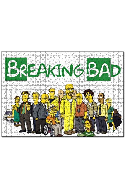 Cakapuzzle Breaking Bad Simpsons Stili Karikatürize 255 Parça Puzzle Yapboz M...