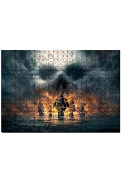 Cakapuzzle سفن الحرب البحرية في اللهب 120 قطعة لغز الصور المقطوعة Mdf (خشب)