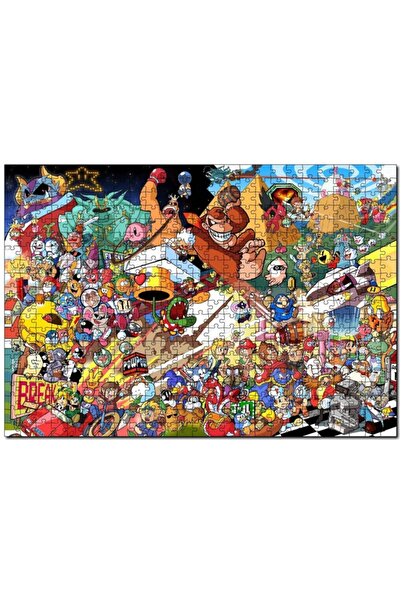 Cakapuzzle Nintendo Wii Tüm Karakterler Kompozisyon 500 Parça Puzzle Yapboz M...