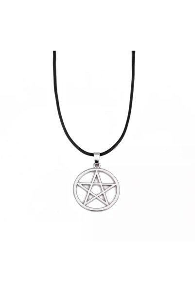 Köstebek Gothic Ipli Pentagram Kolye