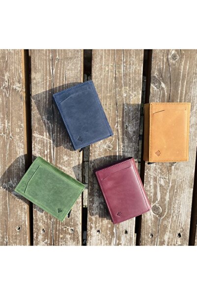 Eminsa Crazy Deri Mekanizmalı Yeşil Kartlık Cüzdan