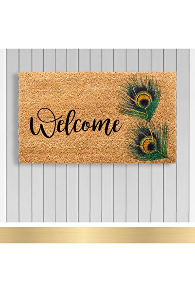 Paspashello , Design Koko Kapı Önü Paspas / Pvc Taban / Model;tavus Kuşu Tüyü...