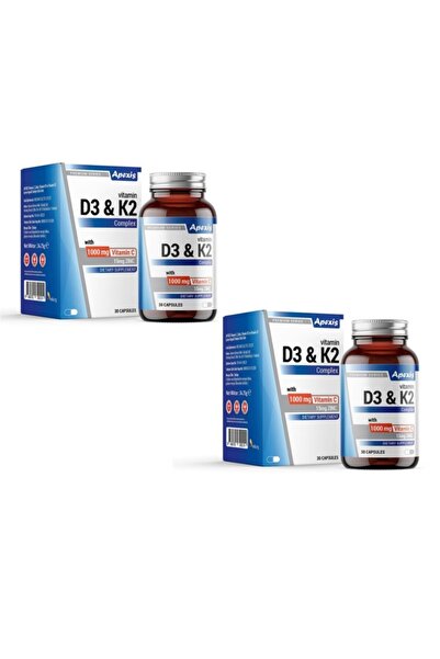 Apexis مجمع D3 وK2 - 30 كبسولة 2 قطعة