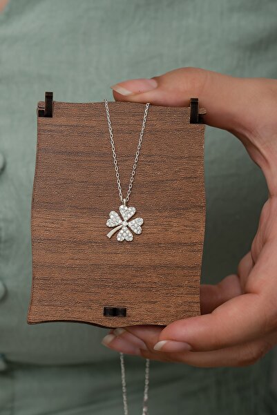 Enes Gümüş Yonca Model Gümüş Kolyesi