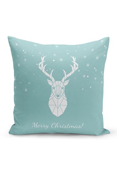 Filamente New Year Christmas Pattern Double Sided Digital Printed Throw Pillow Cover