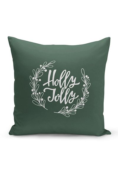 Filamente New Year Christmas Pattern Double Sided Digital Printed Throw Pillow Cover