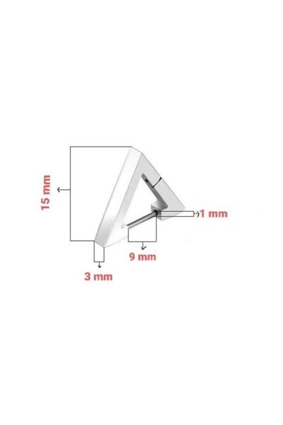 MAZEN 316 L Cerrahi Çelik Gold Üçgen Unisex Küpe (çift)