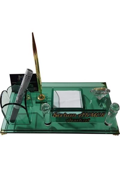 MERTKRİSTAL Masaüstü Kristal Isimlik Ofis Hediyesi Masa Isimliği